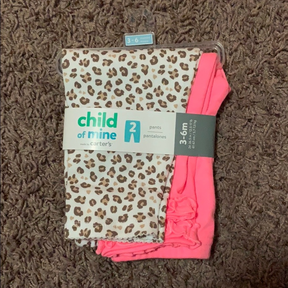 Two Pair of Baby Girl Pants - 3-6 Months